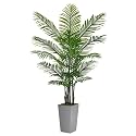 ASTIDY Artificial Plant 6FT Fake Palm Tree with Gray Tall Planter