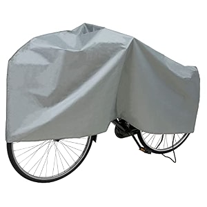 astro 530-27 bicycle cover silver for motorcycles up to 27 inches water repellent rain protection velcro included