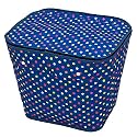 Astro 612-07 Bicycle Front Basket Cover, Navy x Dot Pattern, Cold Retention, Water Repellent, Security Countermeasures