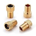 AstroAI 4 PCs Brass Presta Valve Adapter for Bikes