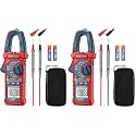 AstroAI Digital Clamp Meter Multimeter 2000 Counts Amp Voltage Tester Auto-ranging with AC/DC Voltage, AC Current, Resistance, Capacitance, Continuity, Live Wire Test, NCV, Blue (Pack of 2)