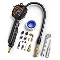 AstroAI Digital Tire Inflator with Pressure Gauge, 250PSI Air Chuck and Compressor Accessories Heavy Duty Tire Pressure Gauge Compatible with Bicycle/Truck/SUV/Motorcyle/RV