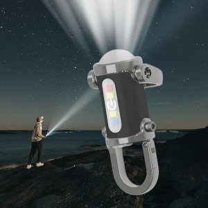astuikaya mini torch super bright pocket size small led flashlight usb c rechargeable keychain led light portable key ring powerful cob torchlight for emergencies use silvermaterial abs