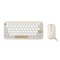 ASUS Marshmallow CW200 Wireless Keyboard & Mouse Combo,2.4GHz Wireless Connectivity, Ultra-Slim Design,Adjustable Upto 1600 DPI,Compatible with Windows, ChromeOS, MacOS, iOS & iPadOS devices, Oat Milk