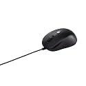 ASUS MU101C Wired Blue Ray Silent Mouse, Ambidextrous Design, Upto 3200 DPI with DPI Switch, Easy Scroll, 2.4GHz Connection, Compatible with PC/Laptop - 0.8 KG, Black