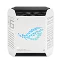 ASUS ROG Rapture GT6 (1PK) Tri-Band WiFi 6 Gaming Mesh WiFi System, Covers up to 2,900 sq ft, 2.5 Gbps Port, Triple-Level Game Acceleration, UNII 4, Free Lifetime Internet Security, Moonlight White