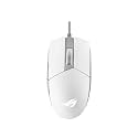 ASUS ROG Strix Impact II Moonlight White Gaming Mouse | Ambidextrous and Lightweight Design, 6200 DPI Optical Sensor, Push-Fit Hot Swappable Switches, Aura Sync RGB Lighting, Minimal Design