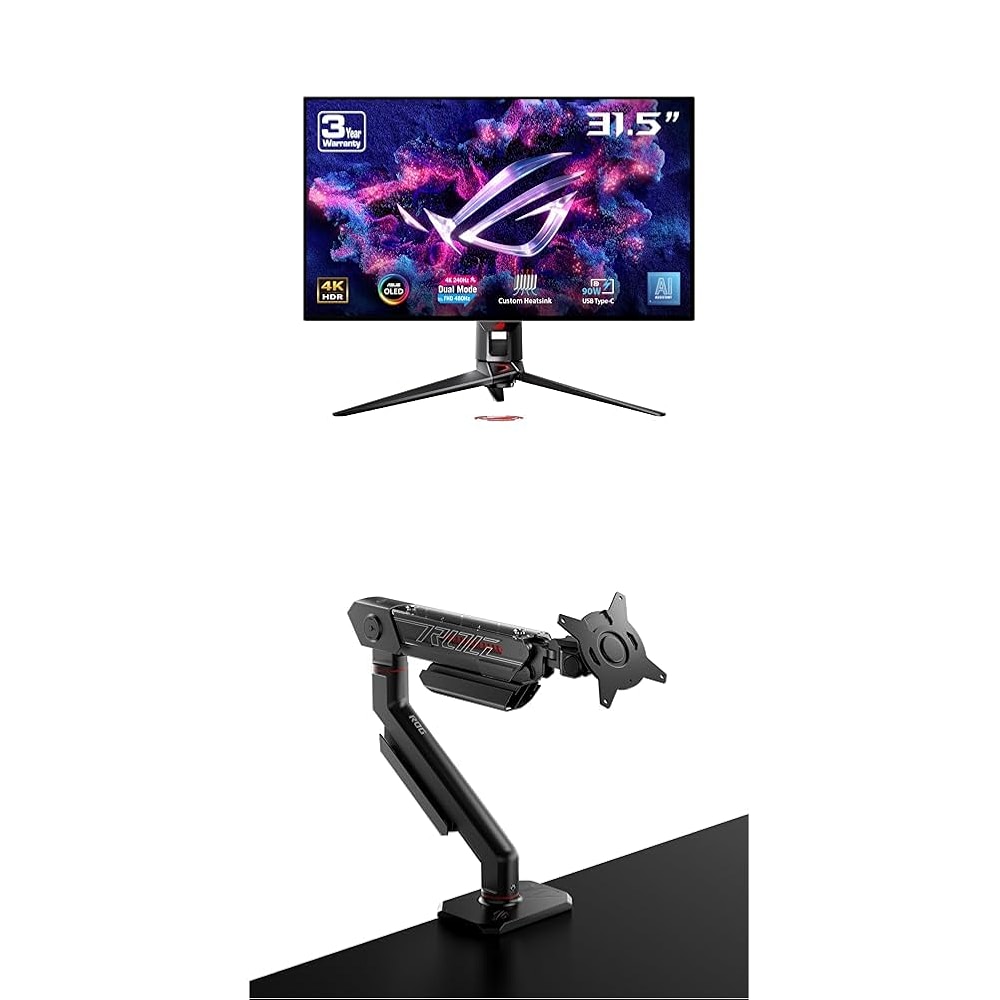 ASUS ROG Swift 32 inch 4K OLED Gaming Monitor (PG32UCDP) ROG Ergo ...