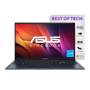 asus vivobook 15 2022 intelcore i3-1215u 12th gen 15634 3962 cm fhd thin and light laptop 8gb512 ssdwindows 11office 2021backlit kbquiet blue17 kg x1504za-nj325ws