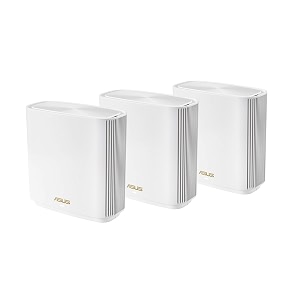 asus zenwifi whole-home tri-band mesh wifi 6e system et8 3pk coverage up to 7500 sqft 6600mbps new 6ghz band aimesh lifetime free internet security parental control easysetup instant guard