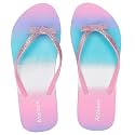 Ataiwee Girls Flip Flop Sandals Colorful Print Slip-On.