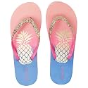 Ataiwee Girls Flip Flop Sandals Colorful Print Slip-On.