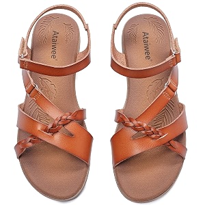 Ataiwee Womens Casual Ankle Strap Comfortable Slide