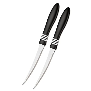 at-001 concord kitchen knife stainless steel multipurpose table knife for dining and vegetable chopping serrated edge 12 cm black