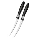 AT-001 Concord Kitchen Knife, Stainless Steel Multipurpose Table Knife for Dining and Vegetable Chopping, Serrated Edge, 12 cm (Black)