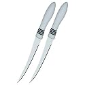 AT-001 Concord Kitchen Knife, Stainless Steel Multipurpose Table Knife for Dining and Vegetable Chopping, Serrated Edge, 12 cm (White)