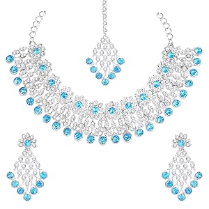 atasi international kundan necklace set with earrings amp maang tikka for women  ideal jewellery for wedding party amp festive occasions