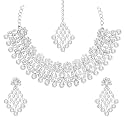 Atasi International Kundan Necklace Set with Earrings &amp; Maang Tikka for Women | Ideal Jewellery for Wedding, Party &amp; Festive Occasions