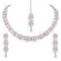 Atasi International Necklace Set with Earrings &amp; Manng Tikka for Women &amp; Girls | Elegant Jewellery Set for Weddings, Parties, and Festivals | Jewellery for Special Occasions