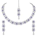 Atasi International Necklace Set with Earrings & Manng Tikka for Women & Girls | Elegant Jewellery Set for Weddings, Parties, and Festivals | Jewellery for Special Occasions