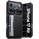 ATATOO for iPhone Air Case Wallet, Built-in Card Holder (3-5 Cards), Black