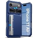 ATATOO for iPhone Air Wallet Case, Built-in Card Holder (3-5 Cards), Blue