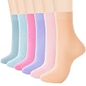 ATBITER Women Thin Cotton Crew Socks,Ankle Bootie Casual Dress Socks 6Pairs