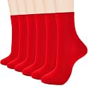 ATBITER Women Thin Cotton Crew Socks,Ankle Bootie Casual Dress Socks 6Pairs