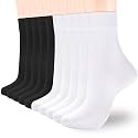 ATBITER Women Thin Cotton Crew Socks,Ankle Bootie Casual Dress Socks 6Pairs