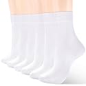 ATBITER Women Thin Cotton Crew Socks,Ankle Bootie Casual Dress Socks 6Pairs