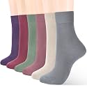 ATBITER Women Thin Cotton Crew Socks,Ankle Bootie Casual Dress Socks 6Pairs