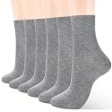 ATBITER Women Thin Cotton Crew Socks,Ankle Bootie Casual Dress Socks 6Pairs