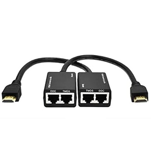 atdaraz hdmi over rj45 cat5e cat6 lan ethernet balun repeater extender up to100ft 1080p