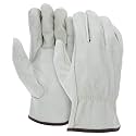 ATERET 24 Pairs X-Large Heavy Duty Durable Cowhide Leather Work Gloves I Driver Gloves for Truck Driving, Warehouse, Gardening, Farming