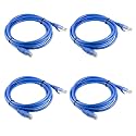 ATEVON 5M CAT5 Ethernet LAN Cable – High-Speed RJ45 Network Patch Cord for PC, Laptop, Router, Modem & Switch – Blue/White - Pack of 1