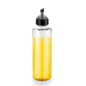atevon food-grade plastic oil dispenser - 1l easy flow transparent