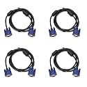 Atevon VGA Cable 15-Pin Male to Male 1.4m, Blue – Video Cable for PC, Monitor & Projector – Durable Design, Clear 1080p Signal Transmission