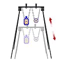 Atflbox AR500 Steel Target for Shooting Stand System Set, 63 Inch Adjustable Height, 3/8 Inch Thick Silhouette and Gong Targets, 10pcs Paper Targets and Target Holder Expansion Kit
