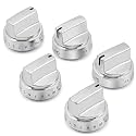 atgestore WB03X24818 222D5786P010 Gas Stove Knob Replacement for GE Stove Parts KIP 5G92 Burner Knobs GE Range Oven Parts Plastic Surface Burner Control Knob Range Cooktop Knobs 5 Pcs