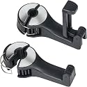ATHA 2 in 1 Car Seat Hooks | Plastic 360° Rotation Headrest Car Seat Back Hooks with Mobile Phone Holder, Universal Car Seat Internal Accessories Hooks for Bag, Umbrellas, Clothes (1 Psc_Multicolor)