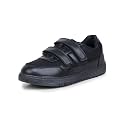 ATHCO Scholar School Shoes Black for Boys & Girls| Soft Cushioned Memory Foam Heel Pad Support|Uniform Shoes | Lightweight | Velcroo |Easy Wear & Care|Padded Textured Heel Grip Lining | Breathable | All Day Comfort