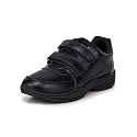 Athco School Shoes Black for Boys &amp; Girls| Soft Cushioned Memory Foam Heel Pad Support|Uniform Shoes | Lightweight | Velcroo |Easy Wear &amp; Care|Padded Textured Heel Grip Lining | Breathable | All Day Comfort ATHCO Blos