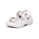 ATHCO Super Soft Comfortable Adjustable Back Strap Clogs &amp; Cute Charms |Waterproof Anti Skid &amp; Lightweight Cushioned Stylish Clogs Mules for Women's &amp; Girl's Soho