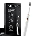 Athelas Adult Smart Sonic Electric Toothbrush|2 Years Warranty, 2 Brush Heads, Dual Modes, Smart 2-Minute Timer, 90 Days Aaa Battery Life (Polar White), 1 Piece