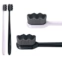 Athelas Pack Of 4 Extra Soft Manual Toothbrush With 20000 Activated Charcoal Bristles | Ultra Softness For Adults, Sensitive Gums &amp; Teeth, Pregnant Women, Kids &amp; Elders (Comfeel)