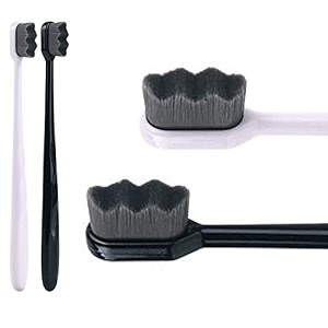 athelas pack of 4 extra soft manual toothbrush with 20000 activated charcoal bristles  ultra softness for adults sensitive gums amp teeth pregnant women kids amp elders comfeel