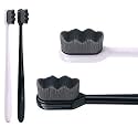 Athelas Pack Of 4 Extra Soft Manual Toothbrush With 20000 Activated Charcoal Bristles | Ultra Softness For Adults, Sensitive Gums &amp; Teeth, Pregnant Women, Kids &amp; Elders (Comfeel)