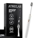 Athelas Adult Smart Sonic Electric Toothbrush|2 Years Warranty, 2 Brush Heads, Dual Modes, Smart 2-Minute Timer, 90 Days Aaa Battery Life (Polar White), 1 Piece