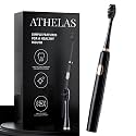 Athelas Smart Sonic Electric Adult Toothbrush|2 Years Warranty, 2 Brush Heads|Unleash The Power Of 28,000 Vibrations|Dual Modes, 2-Minute Timer, 90 Days Aaa Battery Life(Midnight Black), 0.05 Kg