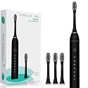 Athelas Electric Toothbrush for Adults | 4 Brush Heads, 6 Cleaning Modes & 2 Min Smart Timer | Rechargeable with 90 Days Life | 42000 strokes/min for 4x deep cleaning (Black)